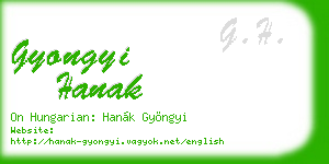 gyongyi hanak business card