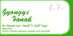 gyongyi hanak business card